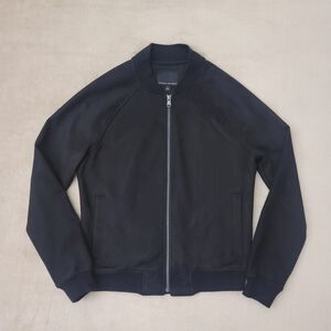Banana Republic Black Vegan Suede Bomber Jacket Size Small NWOT